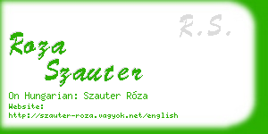 roza szauter business card